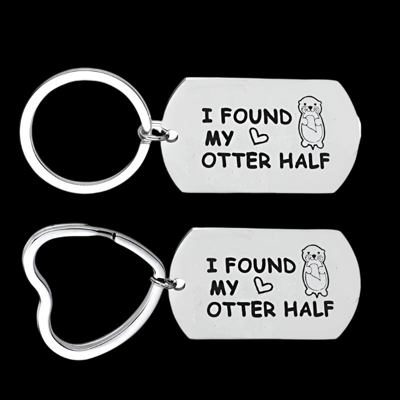 Couple keychain with cute message