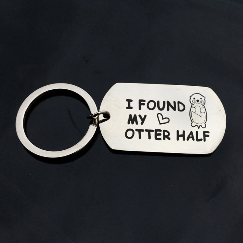 Couple keychain with cute message